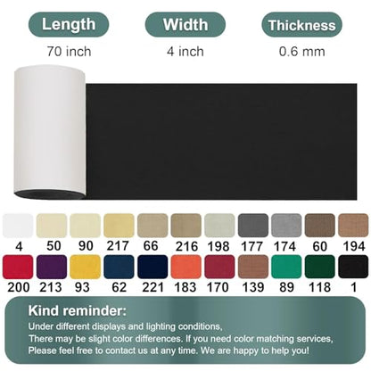 Linen Canvas Repair Tape, 4 x 63” Black Waterproof Self-Adhesive Fabric Patch, Durable Weatherproof Tape for Outdoor Gear, Boat Covers, Tents, Couch, Sofa, Sun Shades, Awnings & Lounge Chairs - color: Black