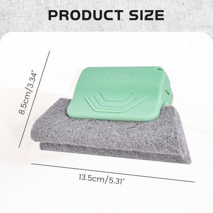 Runsgo Window Track Cleaner, Handheld Cleaning Brush Set, for Window Slides Grooves, Tile Grout Lines, Shutter Slats, Car Ac Vents & Narrow Gaps (Mixed-3pcs) (Green) - color: Green