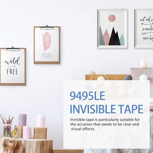 300LSE Double Sided Tape, 1in×45ft Clear Adhesive Mounting Tape Heavy Duty, Removable Picure Hanging Strips, Transparent Scrapbook Stickers, Thin Sticky Tape for Craft, Poster, LED Strips - size: 1in×45ft