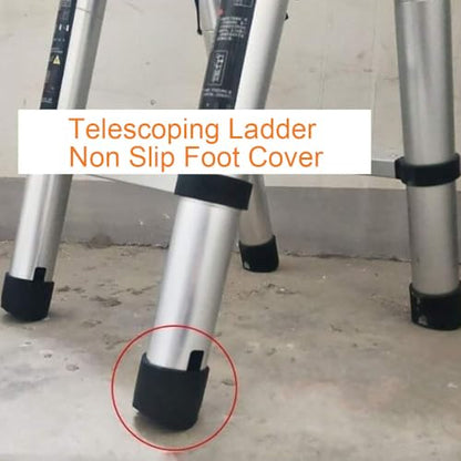 Universal Rubber Ladder Foot Mat with Corrugated Grip for 56–95mm OD Round Tubes (85mm / 3.35in) - size: 85mm / 3.35in