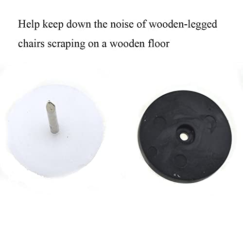 15pcs Nail on Furniture Glides 1.1 Inch (28mm) Diameter Double Thick Nylon White Chair Leg Floor Protectors Furniture Sliders Pads Table Foot Gliders for Hardwood Carpet and Tile Floors - size: 1.1 Inch (28mm)-White-15P