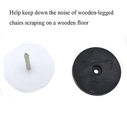 15pcs Nail on Furniture Glides 1.1 Inch (28mm) Diameter Double Thick Nylon White Chair Leg Floor Protectors Furniture Sliders Pads Table Foot Gliders for Hardwood Carpet and Tile Floors - size: 1.1 Inch (28mm)-White-15P
