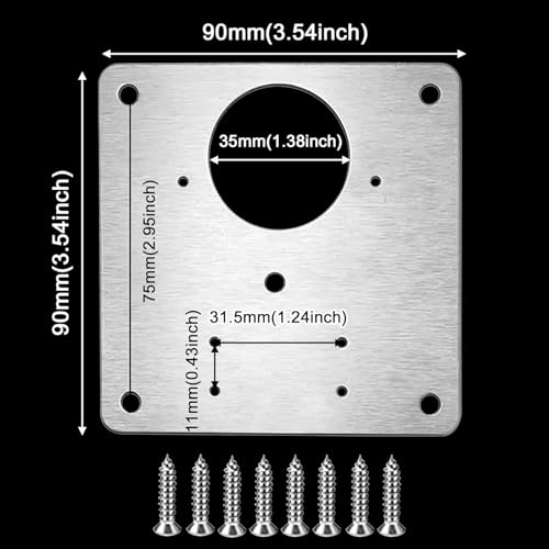 8 Piece Hinge Repair Kit - Cabinet Hinge Repair Plate Stainless Steel Door Hinge Repair Kit for Kitchen Cabinet Hinge Repair Brackets with Mounting Screws and Screwdrivers (8) (8, 3.5"x3.5") - size: 3.5“x3.5"