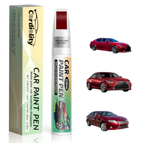 Matador Red Mica(3R1) Touch Up Paint Pen for Toyota,Car Paint Scratch Repair Pen Quick and Easy Fix Auto Paint Scratch - color: Matador Red Mica(3R1)for 86/C-HR/4Runner/Avalon/Camry/Corolla iM/Corolla/Highlander/Land Cruiser/Mirai/Prius Prime/PHV/Prius c/