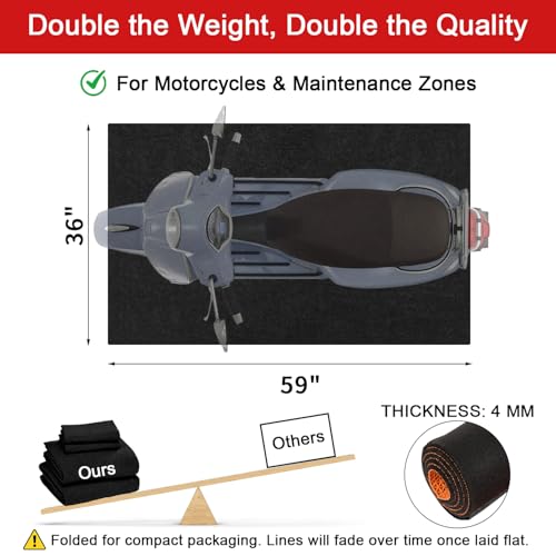Golener Oil Spill Mat - Garage Floor Mat, Absorbent Oil Pad, Premium Maintenance Mat, Waterproof, Contain Liquid, Protect Floor from Spill & Stain, Reusable, Washable, Durable, 36”x59”, Black/Orange - size: 3' x 4'11" (Rectangular)