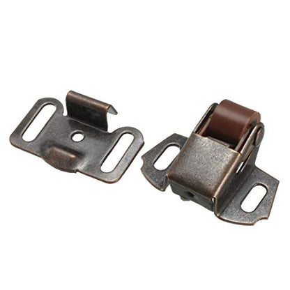 uxcell Retro Cabinet Wardrobe Door Single Roller Catch Ball Latches Hardware Copper Tone