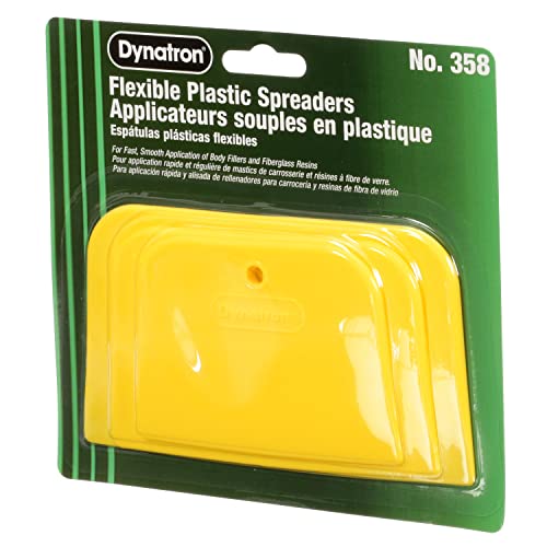 3M Dynatron, 358, 1 Pack of 3 Spreaders, 4”, 5” and 6”, Used for Spreading of Fillers, Caulks, Glazes and Putties