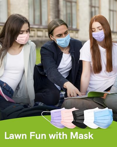 FriCARE Disposable Face Masks, 3-Ply ASTM Level 3 Medical Grade, FSA/HSA Eligible, Breathable & Comfortable for Allergy/Sun Protection, 50 Pack Twilight Harmony - color: Twilight Harmony
