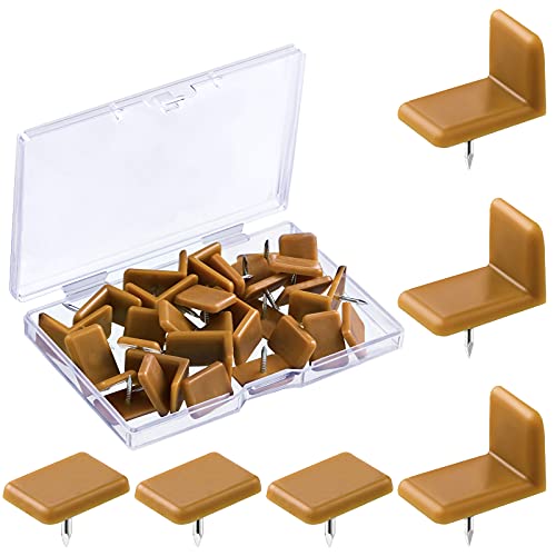 Maitys Plastic Drawer Glides and Slides Drawer Stoppers for Dresser Tack for Repairing Dressers, Square and L Shape(30 Pieces)