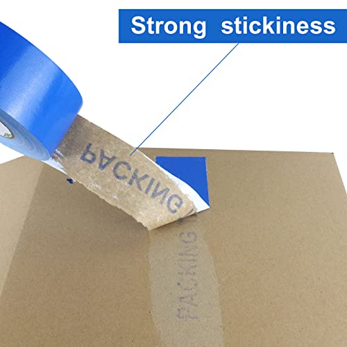 JIALAI HOME 2 Pack Blue Duct Tape Heavy Duty,9 Mil Thickness,2 Inches x 30 Yards,Strong Industrial Strength,Flexible,No Residue,Waterproof and Tear by Hand,Multi-Use for Indoor & Outdoor Repairs