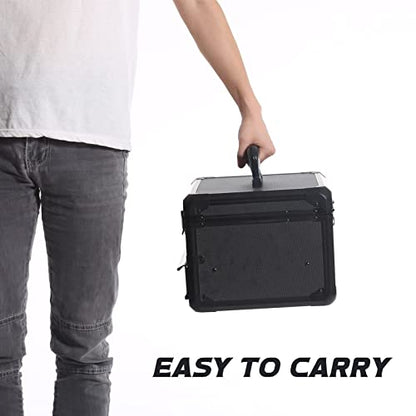E ELIAUK Tool Box Hard Case Tool Organizer Storage Cabinet Carry Case,Toolbox with Drawers, Black - color: Black