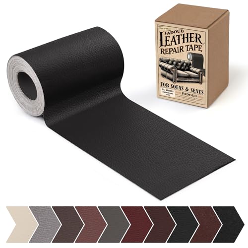 Leather Repair Patch, 3 x 60In Self Adhesive Leather Repair Tape Kit for Furniture, Couch, Sofa, Office, Car Seats, Car Interior,Vinyl Repair Kit (Black) - color: Black, size: Litchi Grain 3 x 60 In