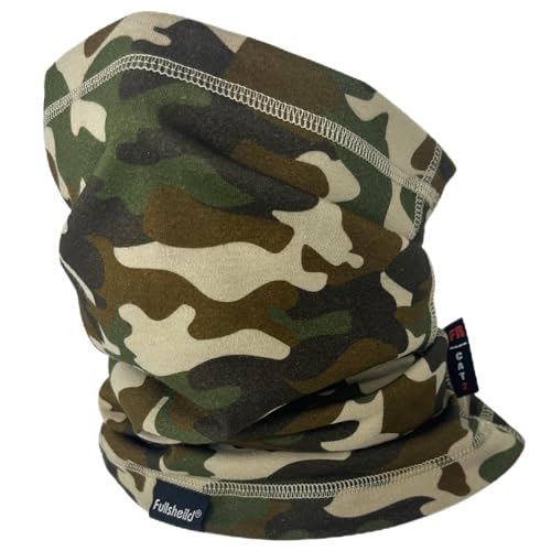 Fullsheild FR Flame Resistant Face Mask Full Cover Neck Gaiter Snood for Welding Hunting Army Military Working - color: Camo 01