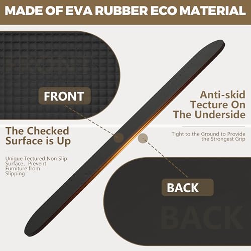 4 PCS 30Inch Non-Slip Furniture Rail Pads for Hardwood Floors, Recliner Non Slip Grippers, Recliner Floor Protector, Anti-Slip Furniture Pads Keeping Recliners Sofas Couches Chairs Furniture in Place - size: 4 Pcs Rail-Black