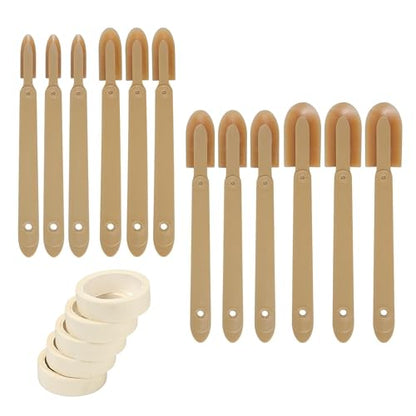 17PCS Rubber Caulking Spatulas Tool Set – 4 Size Silicone Sealant Finishing & Rubber Caulk Grout Spreader Applicator Kit with ABS Handle for Windown Kitchen Bathroom Floors Tiles Walls Brick Skirting