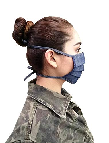 Adjustable Cotton Blend Face Cover 3-Pack, Green, One Size (226669) - color: Green, size: 3 Count (Pack of 1)