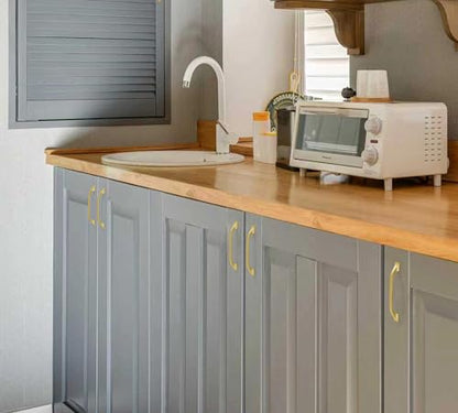 10 Pack Brushed Gold Cabinet Pulls 5 Inch Gold Cabinet Handles Gold Hardware for Kitchen Cabinets 8222 Drawers Bedroom Dresser Bathroom Vanity Cupboard - color: Brushed Gold, size: 5 Inches, style: 10 Pack Arch Pull
