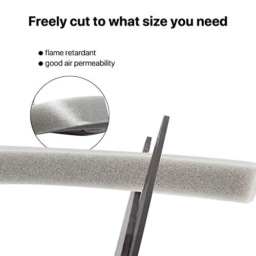 Air Conditioner Foam-2 Rolls, 1 Inch Wide X 3/4 Inch Thick Total 13 Feet Long, Open Cell AC Foam Weather Seal for Gap Blocker, Anti-Vibration, Anti-Collision (6.5ft x 2 Rolls) - color: Gray, size: 1" (W) x 3/4" (T) x 13' (L)