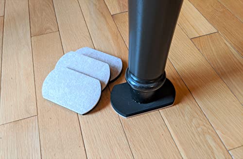 Furniture Slides for Hardwood, Tile, Luxury Vinyl, and Other Hard Surface Floors, 5.5” Long x 3.25” Wide (4 Slides per Set) - size: 5.5” x 3.25”