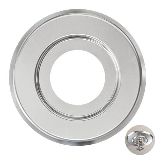 Extension Trim Ring for Recessed Fire Sprinkler Escutcheons - Chrome Oops Ring Cover Holes Up to 5 Inches when Paired with Recessed Escutcheon - Covers Miscuts, Damaged Drywall Around Sprinkler Heads - color: Chrome, size: 1 Pack