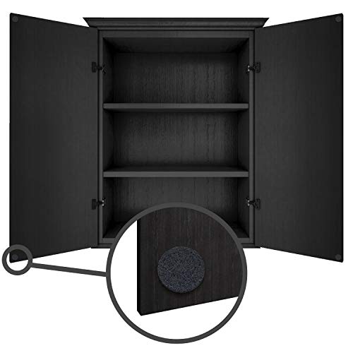 Furniture Felt Pads 3/8" (10mm) Diameter Round 3M Self Adhesive Protects Kitchen Cabinets, Drawers, Desks and Furniture Against Bumps and Scratches 200 Pack - Black - color: Black Felt 200 Pack
