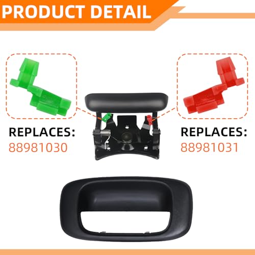 10Pcs Tailgate Latch,Tailgate Latch Rod Clip Left and Right Handle Rod Door Lock Clip Compatible with 1999-2007 Chevy Silverado GMC Sierra for 88981030 88981031