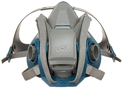 3M Rugged Comfort Quick Latch Half Facepiece Reusable Respirator 6502QL, Gases, Vapors, Dust, Medium - Pack of 10