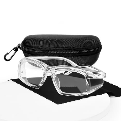 MORK&SUKY Safety Glasses for Men&Women, Anti-Fog Protective Eyewear with Side Shields for Woodworking, Lab Work,Construction. - color: Clear