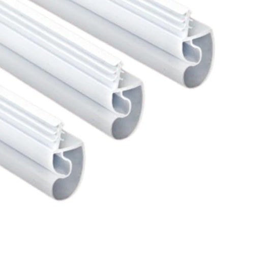81" High Reach Compression Weatherstrip Set (3-Piece Kit) - Thermoplastic Rubber (TPE), Weather Stripping for Wood or Fiberglass Doors. Fits Door jambs with Standard 1/8" kerf or Slot (White) - color: White