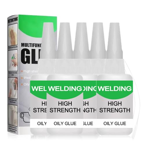 150ML Welding High-Strength Oily Glue, Upgrade Strong Glue for Everything, Instant Bonding Super Glue in 10s for Metal, Wood, Ceramics, Leather, Glass (5 pcs) - color: 5 pcs