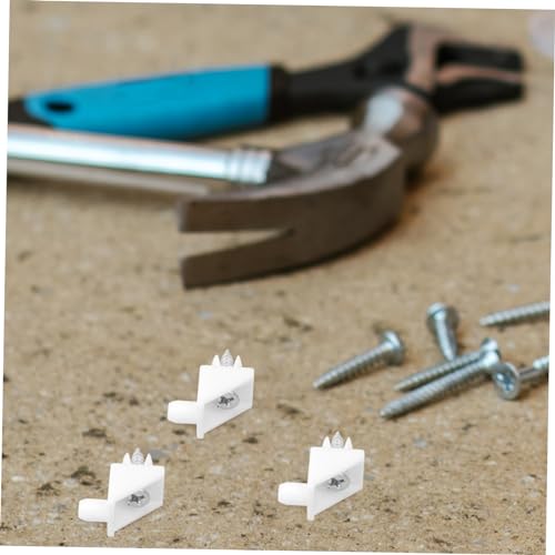Cabinet Bottom Bracket Repairing Kit Plastic Furniture Fastener Drawer Bottom Support with Screws