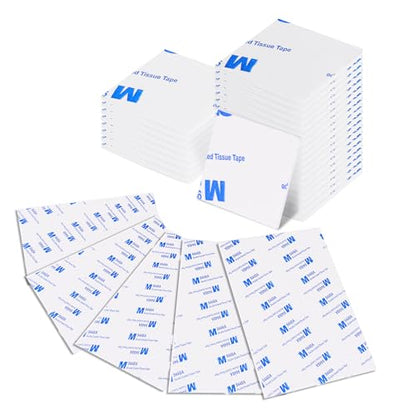 100 Pcs Double Sided Foam Tape Heavy Duty Mounting Tape, Waterproof,Removable,Sticky Pad for Car, Home, Office Decor,26 x 26 x 2mm, (White Square)