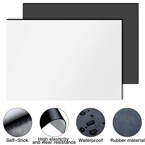 4 Pcs Non Slip Furniture Pads 6 x 4 Inch Self Adhesive Rubber Pads with Anti Grip Cuttable Rubber Self Stick Sheet for Furniture and Appliances