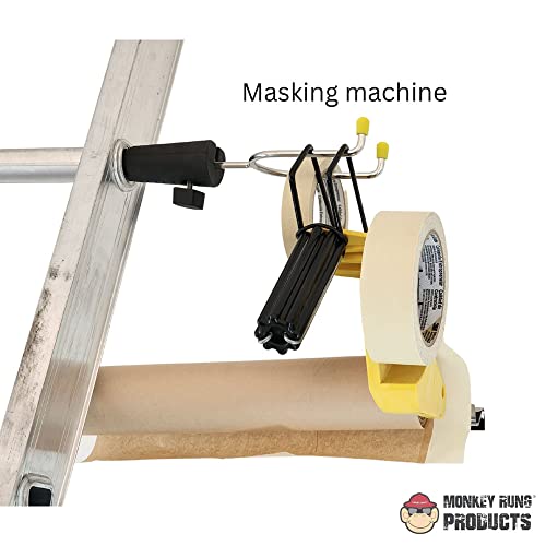 Monkey Grip Hands Free Innovative Extension Ladder Accessories Universal Tool Holder Perfect for Paint Buckets, Tool Bags, Power Tools and More (Monkey Grip)