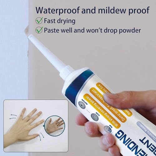 Drywall Patch Repair Kit: Wall Mending Agent for Holes & Cracks - Wall Repair Paste for Nail Holes, Dents & Small Damage-130g - color: 130g