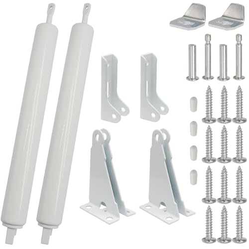 2 Pack Storm Door Closer Kit with Pneumatic Closer & Latch Set, Complete Screen and Storm Door Hardware Repair Kit, Adjustable Closing Speed (White) - size: White - 2 Pack