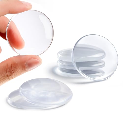 Door Stoppers for Wall, Etybetopstar 6Pack 2" Rubber Door Knob Wall Protectors, Strong Self-Adhesive Door Bumpers for Wall, Quiet & Shock-Absorbing Door Handle Stopper, Clear