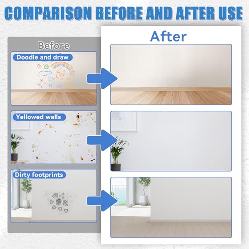 White Paint, White Paint for Wall Touch Up, Interior White Paint with Roller Brush for Flat, Ceiling, Drywall, Quick-Drying Water-Based Wall Paint, Covers Stains, Scratches, Yellowing, Low Odor