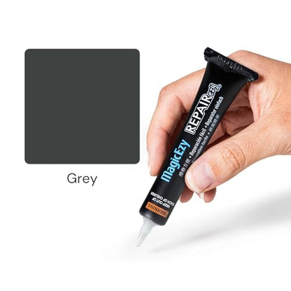 MagicEzy Tile RepairEzy (Grey) - Ceramic Tile Repair Filler to Fix Tile Chips and Cracks - Super Strong Adhesion - Ceramic, Porcelain, Acrylic, Fiberglass, Enamel - color: Grey