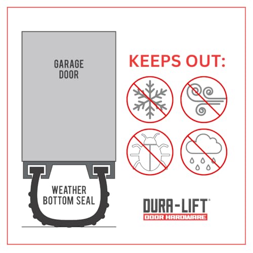 DURA-LIFT Garage Door Foam Bottom Weather Seal for 16' Wide Doors - size: 17 Feet