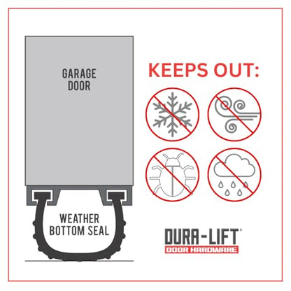 DURA-LIFT Garage Door Foam Bottom Weather Seal for 16' Wide Doors - size: 17 Feet