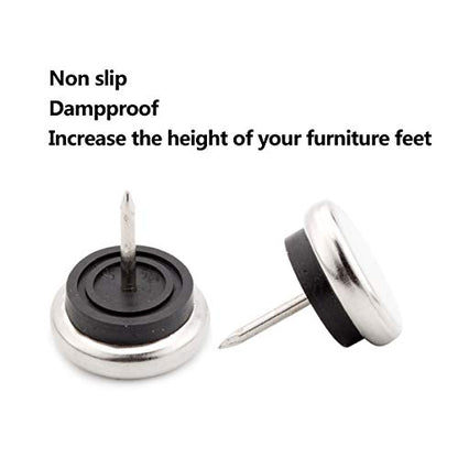 20pcs Round Heavy Duty Furniture Pads,Ulifestar Nail On Furniture Sliders Hardwood Floor Protectors Metal Nail On Glides for Chair Table Desk Cabinet Sofa Couch Leg Feet Non Slip Glides (Dia 32mm) - size: DIA 32mm