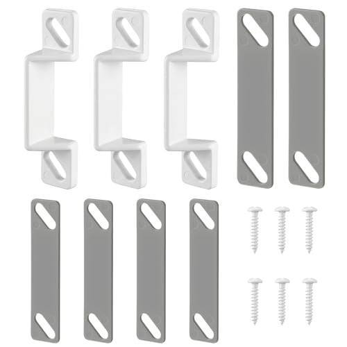Screen Door Latch Replacement Kit Compatible with Prime-Line K 5148 1-11/16 in. Zinc Diecast Constructed Strike Plate Assortment for Storm and Screen Door Hardware(3,White) - color: White