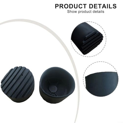 Ladder Non-Slip Rubber Feet Mats 76Mm Round Pad Covers For Telescopic And Step Ladders, Accessories For Floor Protection 2-Pack