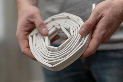 Duck Brand Max Strength Silicone Weatherstrip Seal for Doors and Windows, Self-Adhesive, Fits Medium Gaps from 1/8-1/4 Inches, .31 in. x .25 in. x 17 ft., White - size: (Pack of 1)