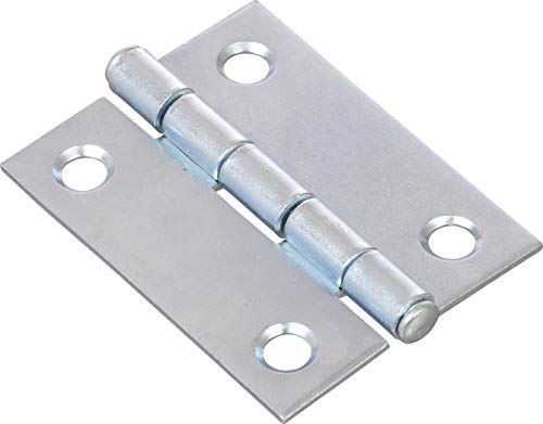 Hardware Essentials 851722 Light Narrow Door Hinges and Fixed Pin Zinc 2" -2 pack