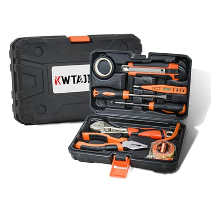 Home Repair Partner Home Hand Tool Kit And Portable Toolbox Include Wrench,Utility Knife,Screwdriver.Multi Functional Home Tool Set For House,Garage,College Dorm And Office Covering Multiple Scenarios - size: 8 pcs