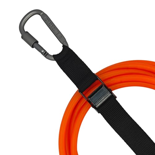 Extension Cord Holder, Extension Cord Organizer for Cables, Hoses and Ropes, Extension Cord Storage for Garage Organization and Storage with Loop Lock Buckle for Hanging (Black/Set of 2)