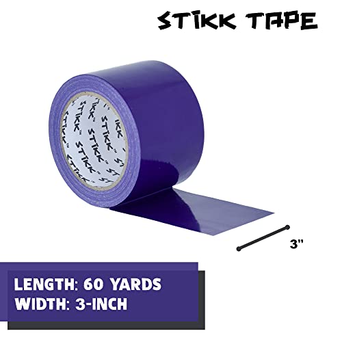 STIKK Purple Duct Tape, 3 inch x 25 Yards, Heavy Duty Waterproof Tape for Repairs and Projects - color: Purple