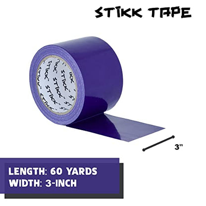 STIKK Purple Duct Tape, 3 inch x 25 Yards, Heavy Duty Waterproof Tape for Repairs and Projects - color: Purple